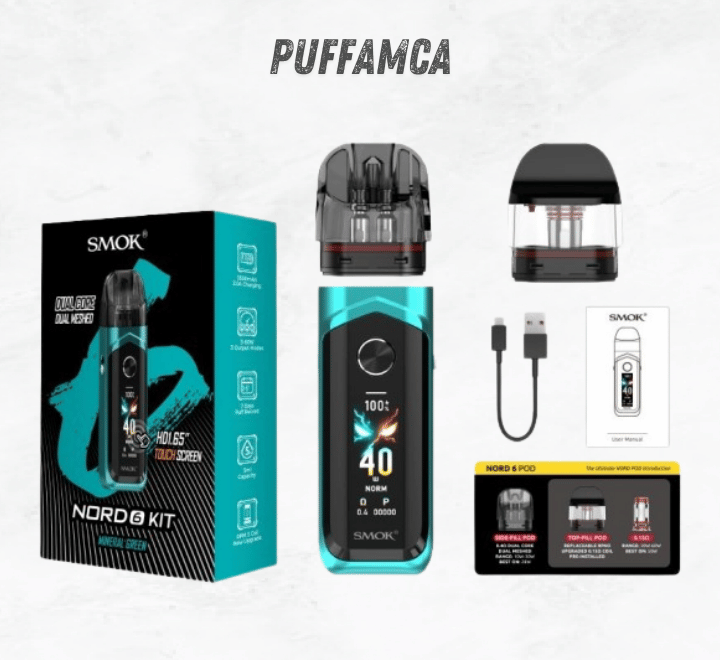 Smok Nord 6 Pod Kit Kutu İçeriği